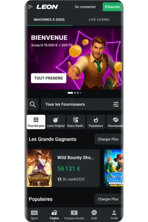 Leon Online jeux mobile France euro
