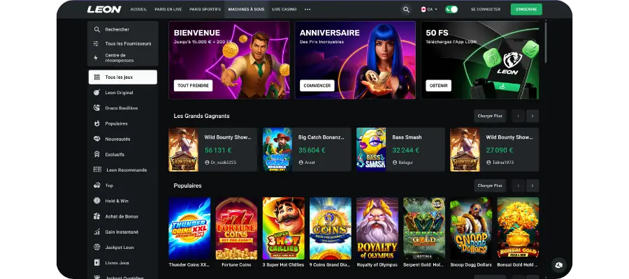 Leon Online jeux France euro