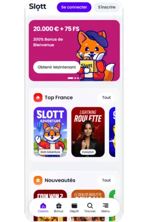 Expérience mobile optimisée pour Slott Casino joueurs