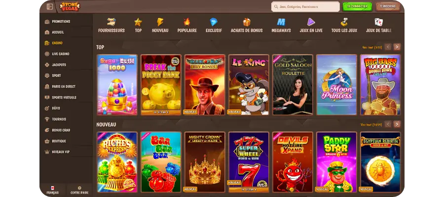 StoneVegas Online bibliothèque de jeux complète PC