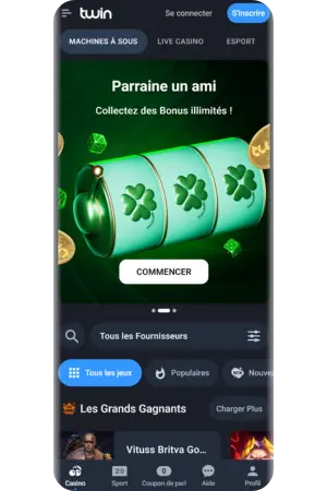 Version mobile optimisée pour Twin Casino utilisateurs